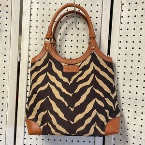 Kate Spade Brown and Tan Zebra Print Satchel